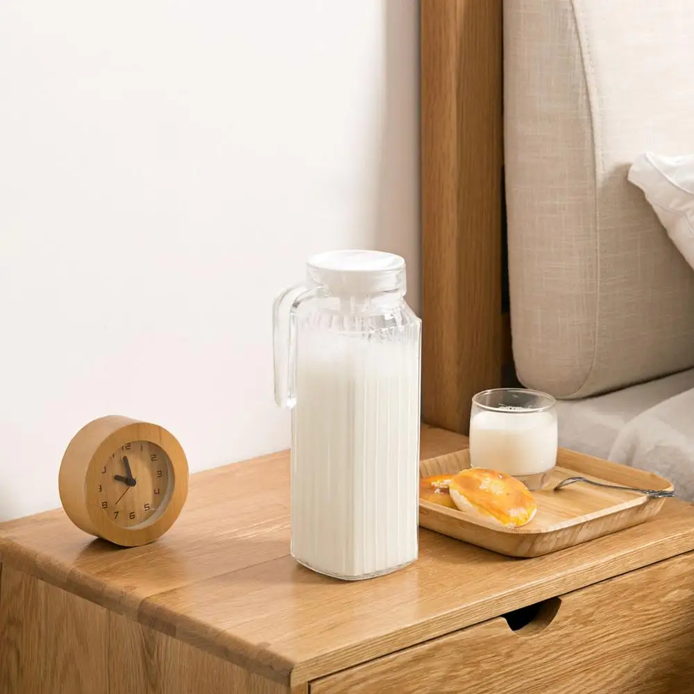 1 шт. стеклянный кувшин для сока и воды с крышкой|Сосуды чайники воды| |