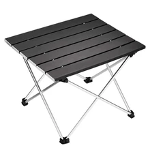 Portable Folding Camping Table Aluminum Desk Table Top Suitable for Outdoor Picnic Barbecue Cooking Holiday Beach Hiking Traveli