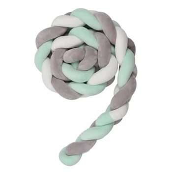 

Baby Bumper Bed Braid Knot Pillow Cushion Bumper for Infant Baby Crib Protector Cot Bumper Room Decor