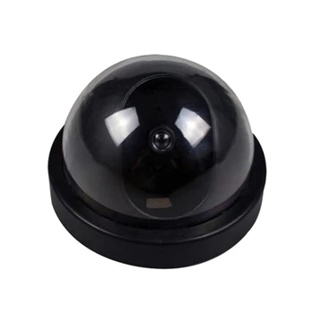 

Outdoor Indoor Abs Surveillance Camera Dummy Fake Cctv Security Dome Camera With Flashing Red Led Light