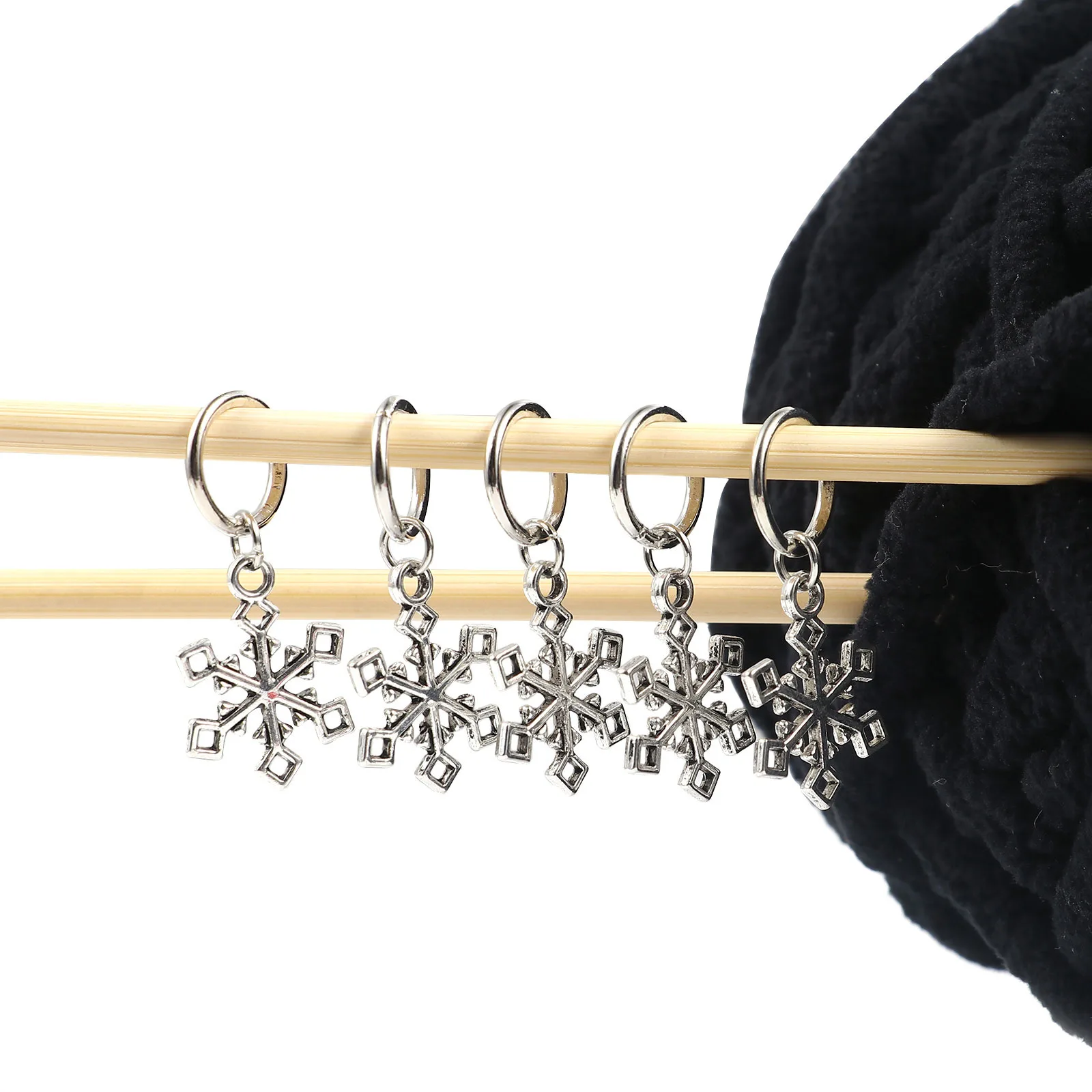 10 Piece Homemade Lampwork Mixed Glass Knitting Stitch Markers Lock Needlework Accessories DIY Handmade Sewing Supplies