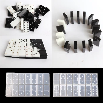 

2 Types Domino Shape Resin Molds Dominoes PaiGow Epoxy Brick Silicone Tools