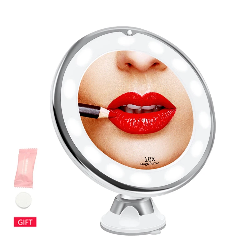 Led makeup mirror lighted Makeup mirror light magnifying mirrors 10X make up mirror vanity mirrors cosmetic miroir with led