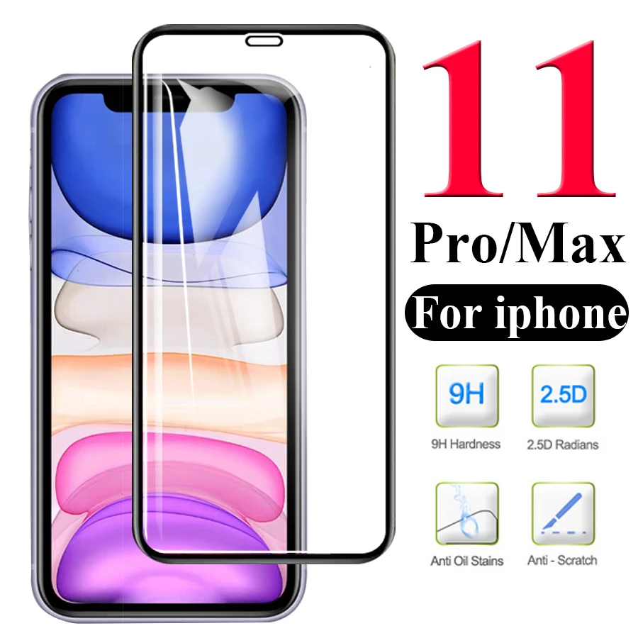 Iphone11 armor glass iph on for apple iphone 11 pro max screen protector 11pro i phone eleven screenprotector 5.8 6.1 6.5 2019 | Мобильные