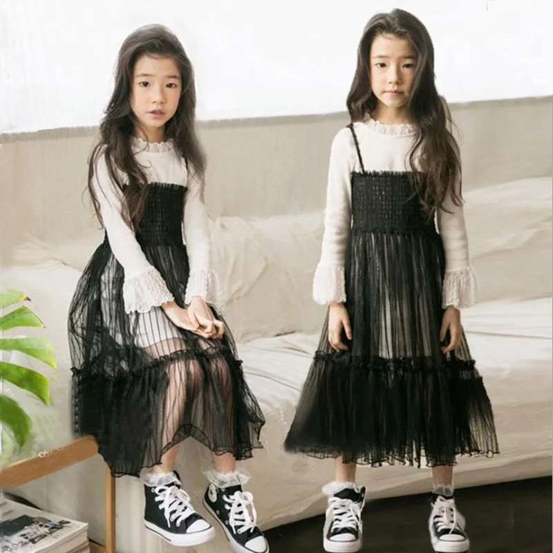 Brand Girl Summer Dress Baby Girls Dress Korean Fashion Kids Floral Dress Children Princess Dress Gauze Fashion Flare Sleeve
