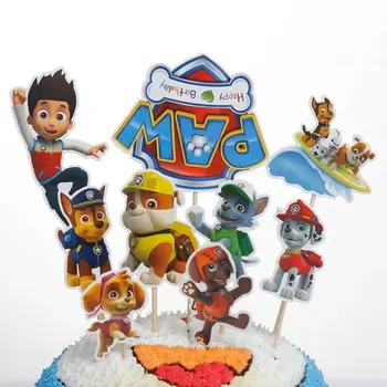 

Paw Patrol Birthday Party Decoration Puppy Patrol Cake Card Fruit Plug-in Birthday Party Supplies Paw Patrol Toys for Children
