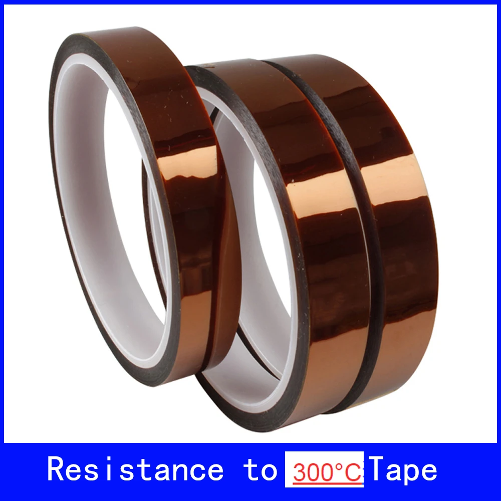 Hot 12mm 33m Heat Resistant High Temperature adhesive Polyimide Kapton Tape Gold