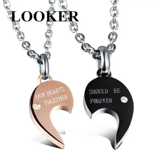 LOOKER головоломка с половинным сердцем влюбленные романтические ожерелья