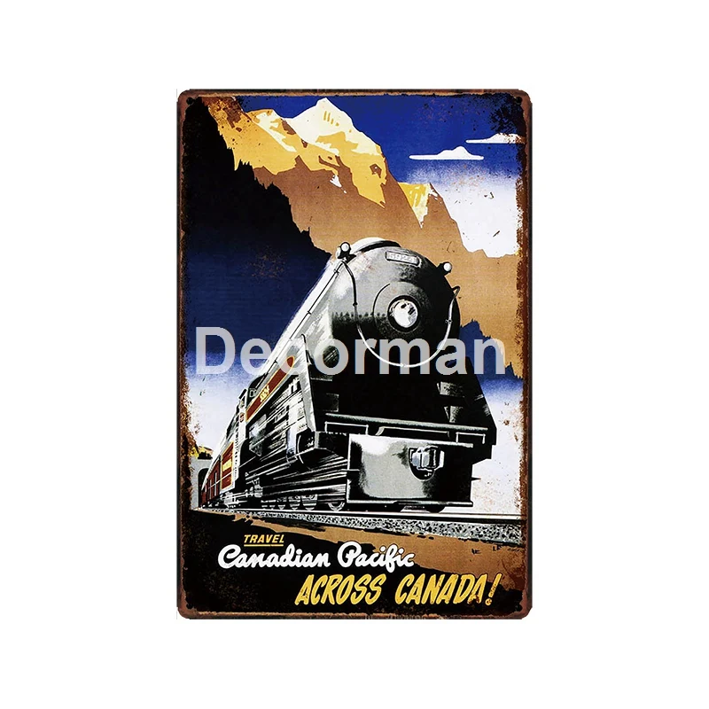 [DecorMan] Southern pathifi Chief Pin up Train etal Плакат на заказ роспись бар Бар Декор LT-2029 - Цвет: GLC-12612