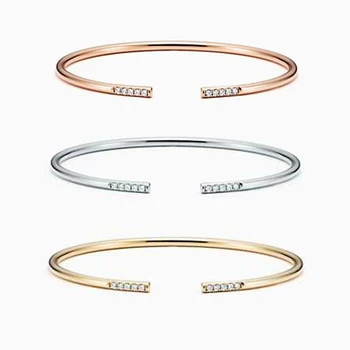 

S925 Sterling Silver Charm Woman Zircon Bracelet European and American Fashion Jewelry Holiday Gift Free Shipping