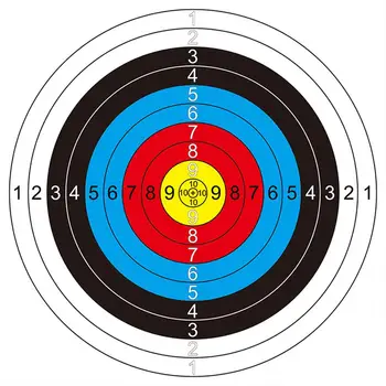 

Accessories Round Shooting Target Faces Darts Paper 10 Ring Professional 41 * 41 Exercise Convenient Practice Amusement Bows
