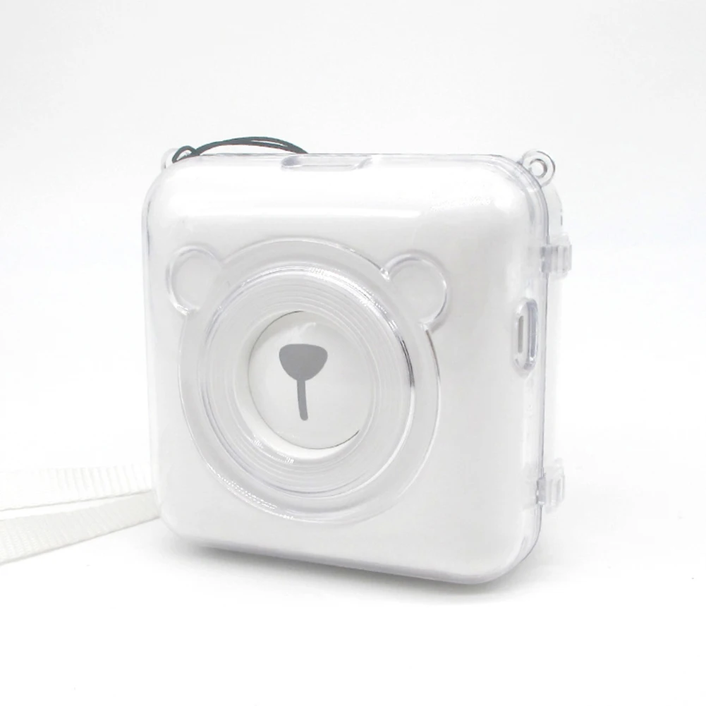 Description Picture 4 of itemTransparent PC Protective Cover Bag Carry Case PC Protective Cover Case with Strap for Peripage Paper Photo Thermal Printer