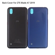 Original Glass Rear Cover For ZTE Blade A7 2019 Back Battery Cover A7 2019 Case Housing Door With Camera Lens Adhesive