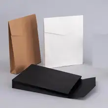 300pcs File pocket Kraft Paper Envelope Gift Boxes Present Package Bag For Book/Scarf/Clothes Document Wedding Favor Decoration