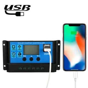 

Solar Charge Controller 12V/24V Auto Focus Tracking Solar Panel Regulator TN88