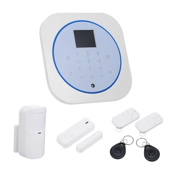 

Tuya Wifi GSM Alarm System Intercom Remote Control Autodial TFT Display 433MHz Detectors with Amazon Alexa Voice Control