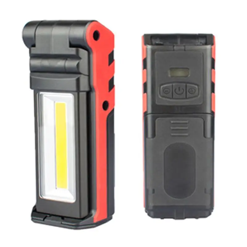 Super Bright COB LED Working Light With Magnetic Base & Hook USB Rechargeable Dimmable Flashlight