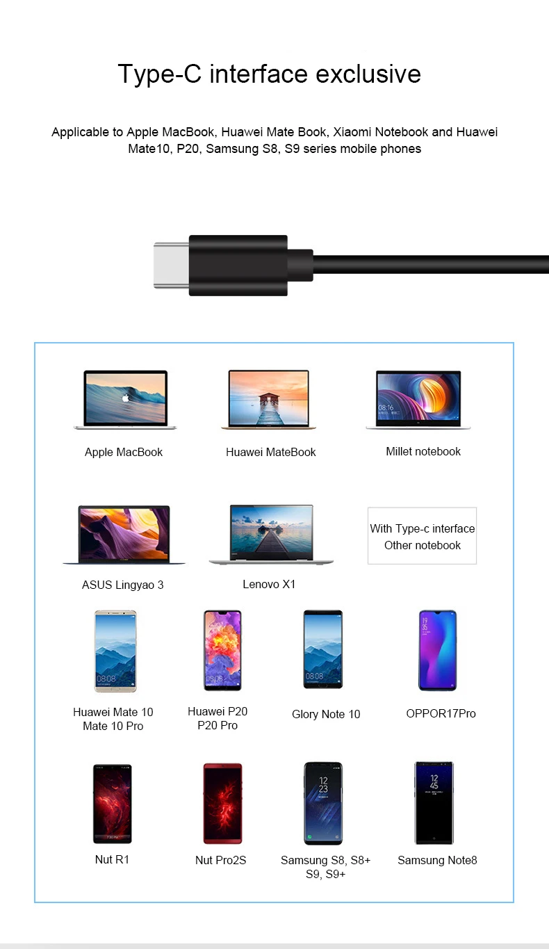 Тип C к HDMI VGA USB 3,0 адаптер конвертер с 3,5 Jack USB-C 3,1 концентратор адаптер для Mac Air Pro huawei P10 P20 samsung S8 Plus