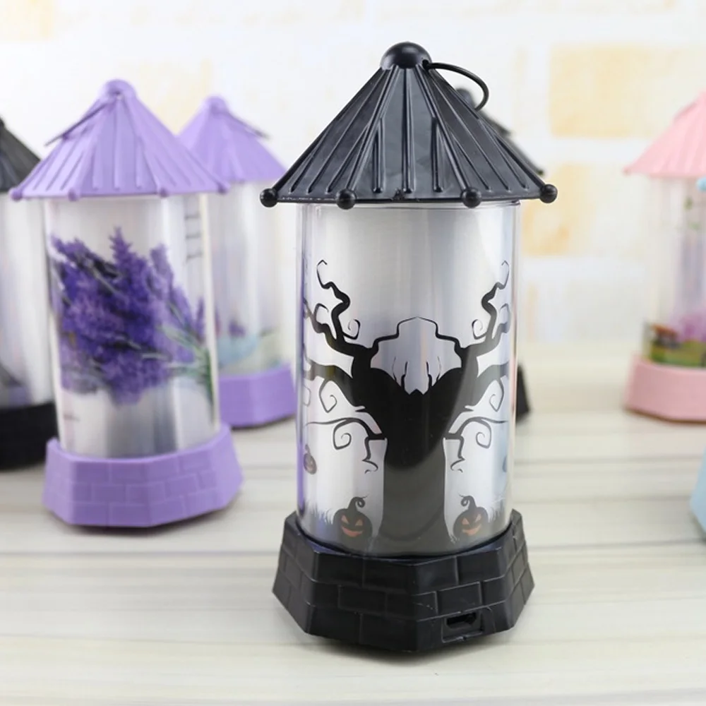 LED Lantern Plastic Flame Lamp Indoor Festival Halloween Castle Light Creative Celebration Halloween Lamp
