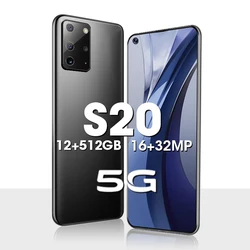 Nouveau Smartphone S20, téléphone portable, 12 go de RAM, 512 go de ROM, Triple caméra arrière, Deca Core, batterie 5000mAh, 4G, 5G, Version globale 