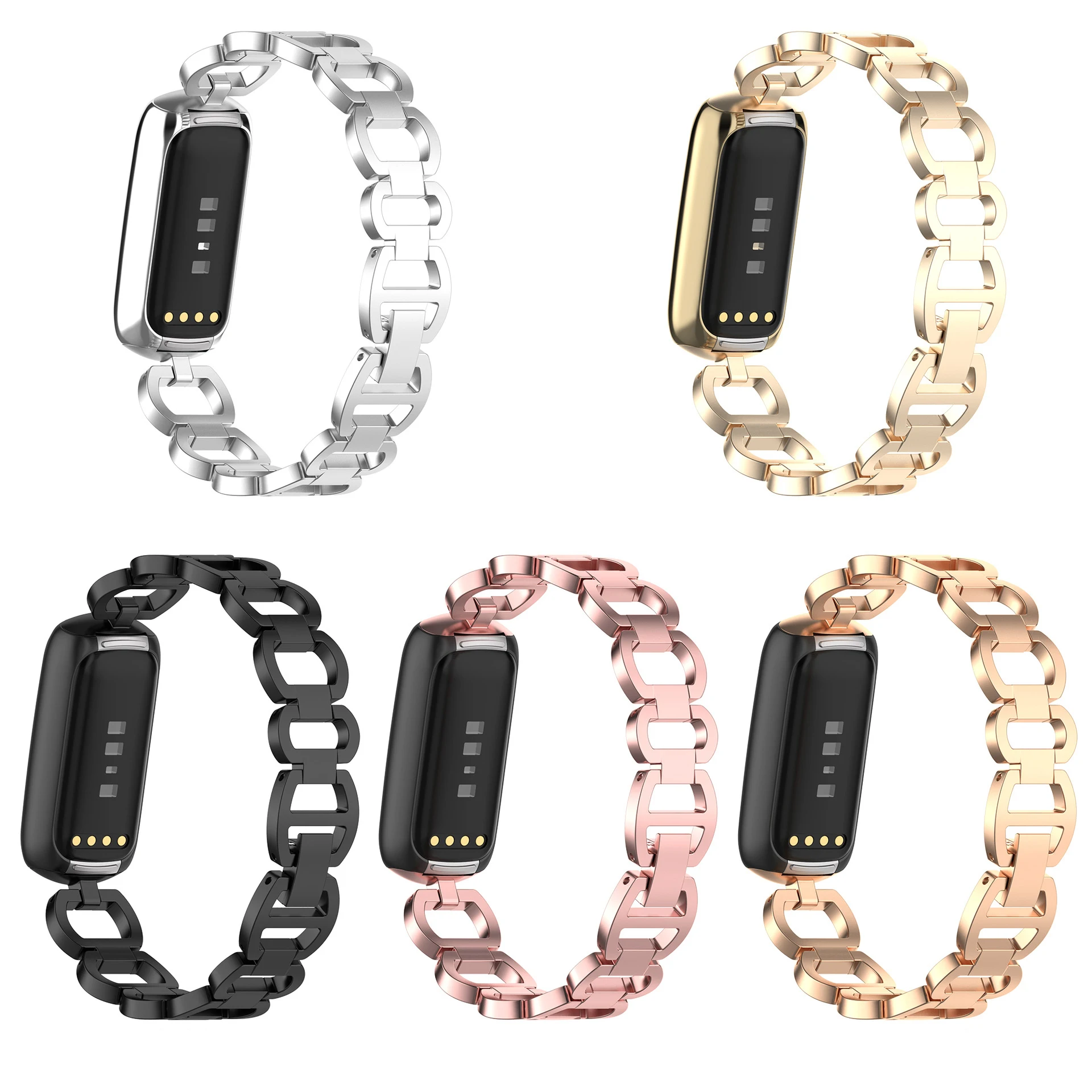 2021 New Fashion Stainless Steel strap for Fitbit Luxe band Replacement Wrist Smart Watch Bracelet for Fitbit Luxe Watch Correa