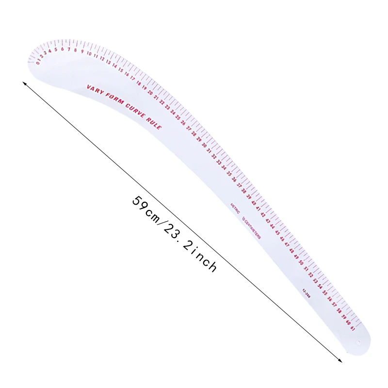 MIUSIE French Curve Rulers Multi-function Ruler Fashion Design Rulers for Fabric Cutting Sewing Measure Template Metric Ruler 
