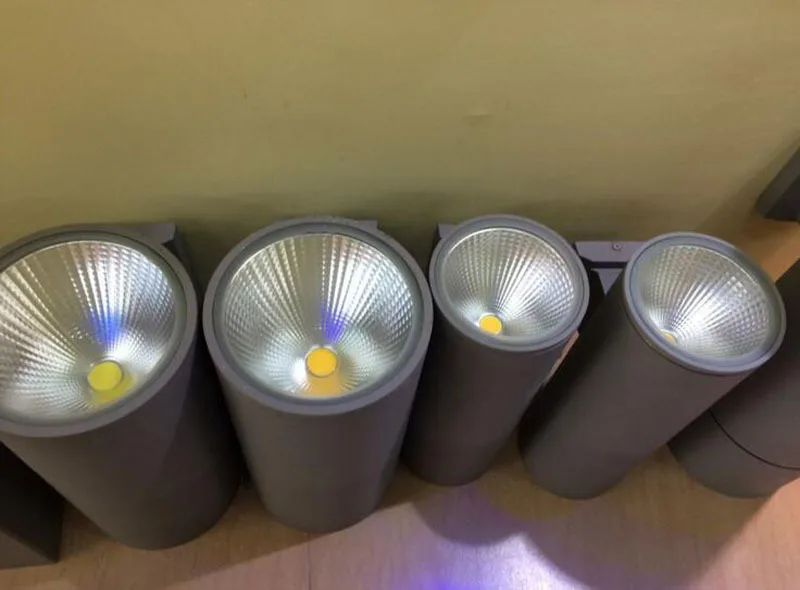 

10pcs/lot AC85-265V 20W Double Porch Light AC110V 220V COB LED Wall Lamps 2x10W Warm/cool White Waterproof IP65 Outdoor Lamp