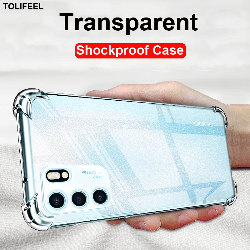 Shockproof Airbag Case For OPPO Reno 7 5G 6Z 6 Pro Plus Transparent Clear Phone Back Cover For OPPO Reno 6 4G 7 Global Funda best case for oppo cell phone