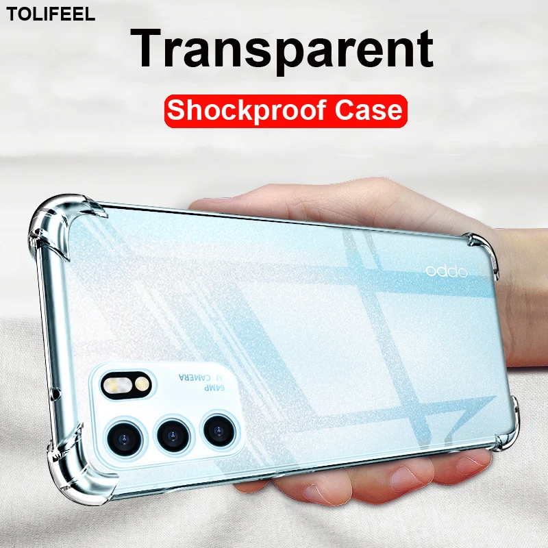 Shockproof Airbag Case For OPPO Reno 7 5G 6Z 6 Pro Plus Transparent Clear Phone Back Cover For OPPO Reno 6 4G 7 Global Funda best case for oppo cell phone Cases For OPPO