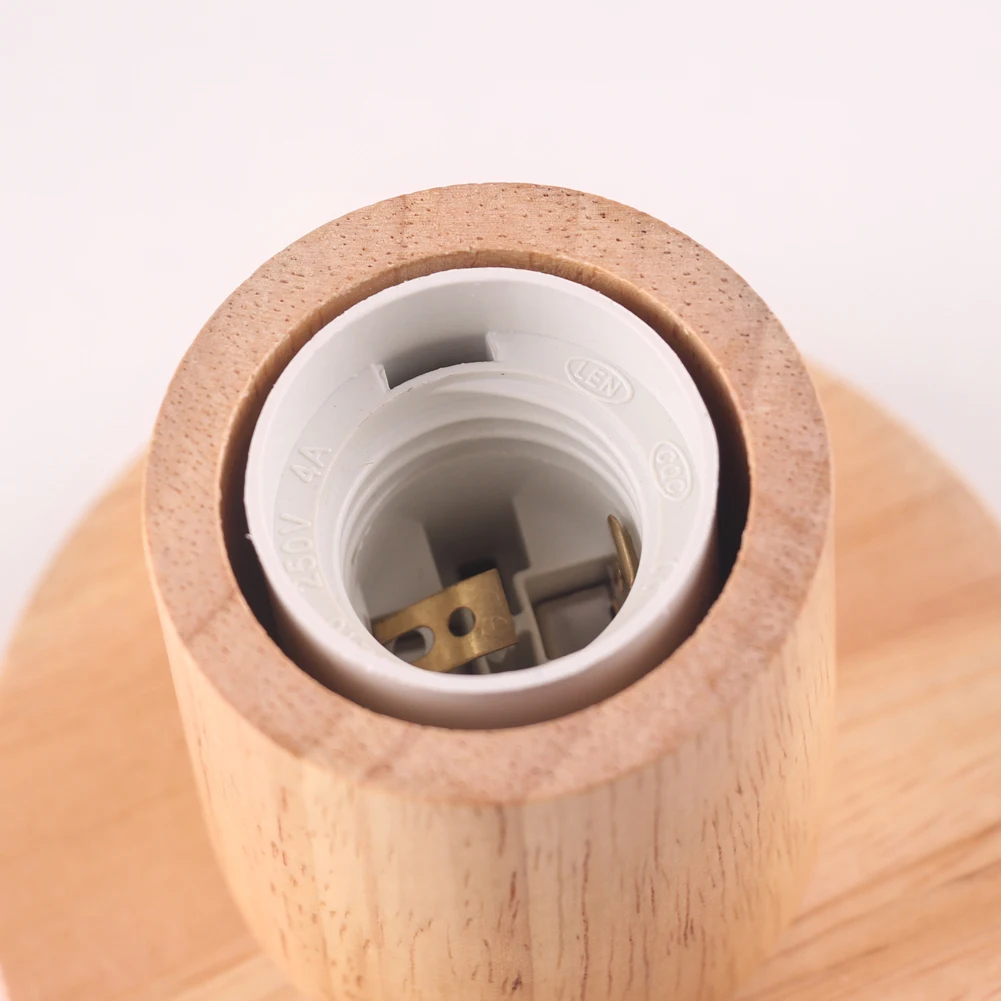 Retro Wood Table Lamp Lamp Base Decorative Lights E27 Socket Vintage Desk Lamp Base Holder EU Plug Bedside Decoration Wooden Base Table Light 220V 110V