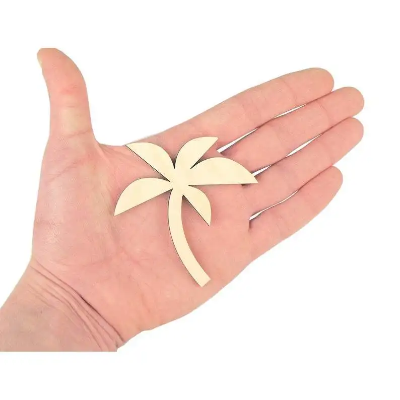 

Wooden Palm Tree (8cm) Shape Art Projects Craft Decoration Gift Decoupage Ornament Craft Supply 0152