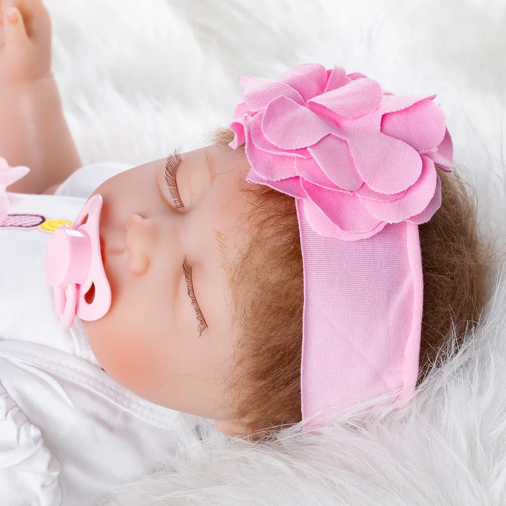 День рождения Reborn Baby Doll Силиконовые Куклы 22 дюймов Принцесса Спящая кукла «подсолуха» для детей, игрушки Bonecas День защиты детей Difts