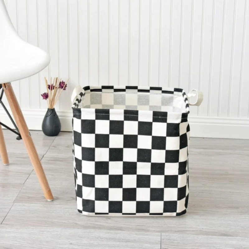 Storage Basket Fabric Waterproof Hamper Cotton And Linen Folding Toy Box Storage Box