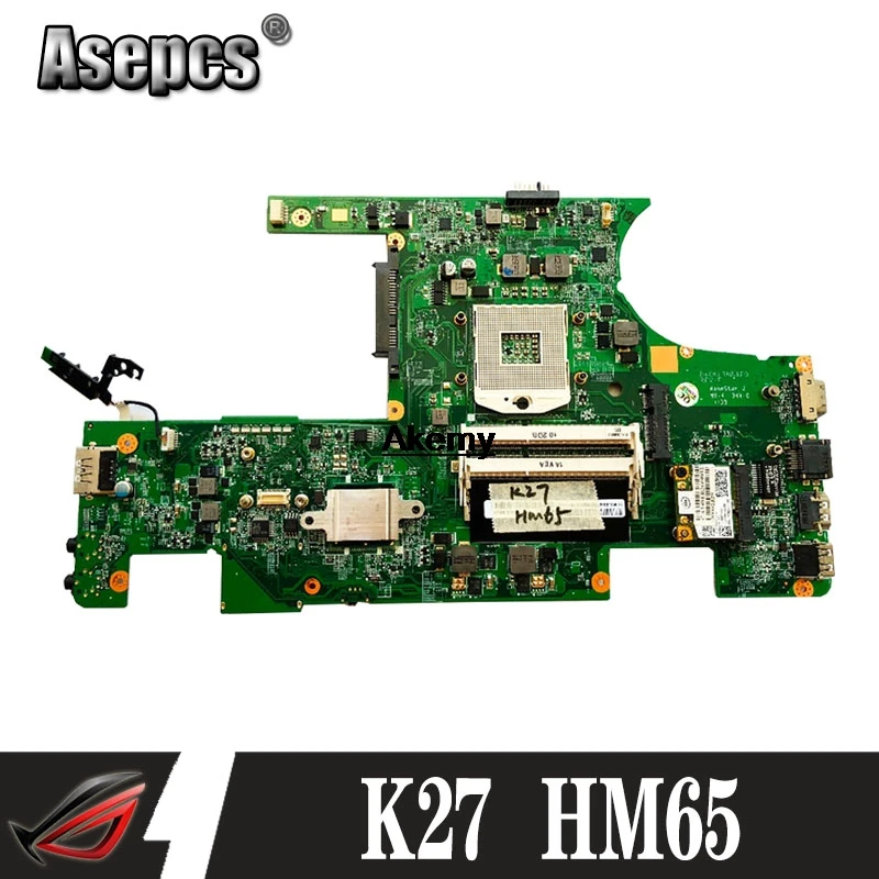 

Original For lenovo K27 laptop motherboard K27 HM65 DA0KL7MB6E0 tested good free shipping
