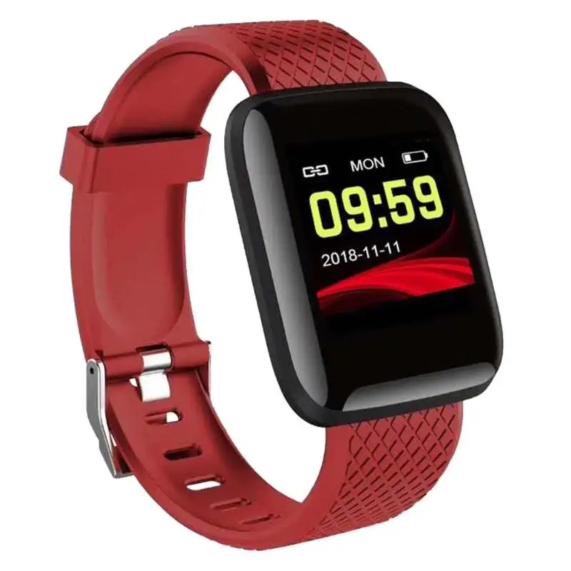 YX-6 Bluetooth Touch кровяное давление монитор сердечного ритма водонепроницаемый Smartband - Цвет: Red