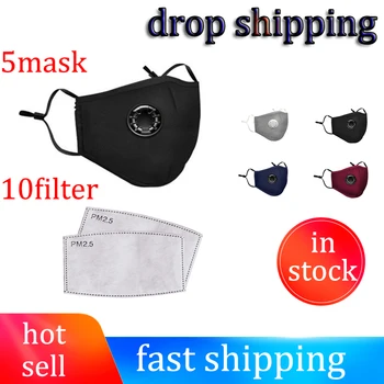 

PM2.5 Mask Filter Towel Unisex Cotton With Breath Valve PM2.5 Mouth Mask Anti-Dust Activated Carbon Mask Filter Respirator