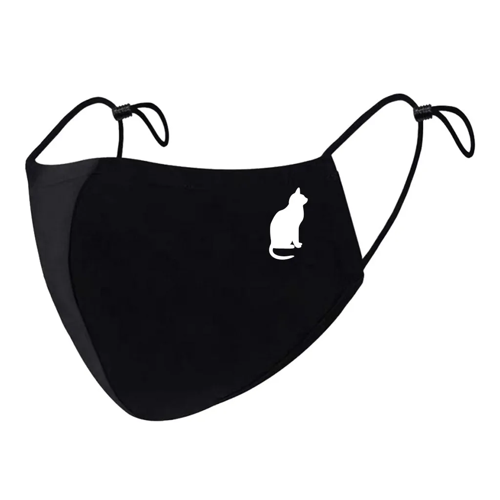 Face Mask Adult Washable Mouth Fabric Facial Mask For Protection Reusable Earloop Mouth Caps