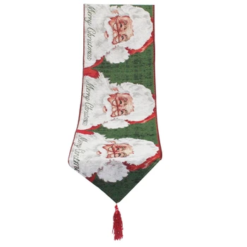 

Promotion--Cotton Embroidered Christmas Coffee Table Dining Table Table Flag Tablecloth Ornament 180 x 33Cm