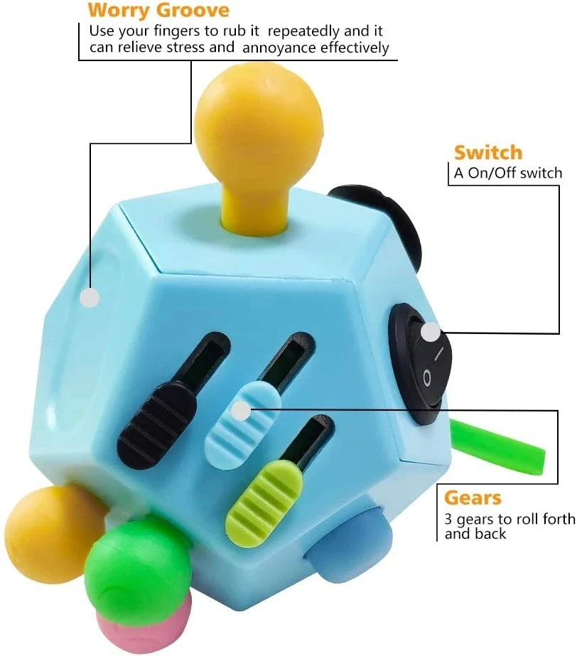 Decompression toy Cube Anti Stress ring Stress Relief cube Toy Anxiety Relief Color wooden cubes creative decompression toys