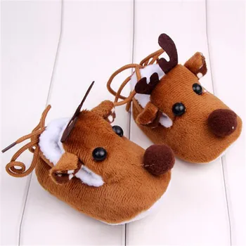 

Warm Winter Baby Christmas Deer Shoes Sweet Antiskid Toddlers Shoes Baby Girls Infant Prewalkers 0-12M