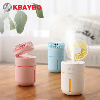 

KBAYBO Portable USB Fan flexible with air diffuser Adjustable Cooler Mini Fan Handy Desk Desktop USB Cooling mist Fan humidifier