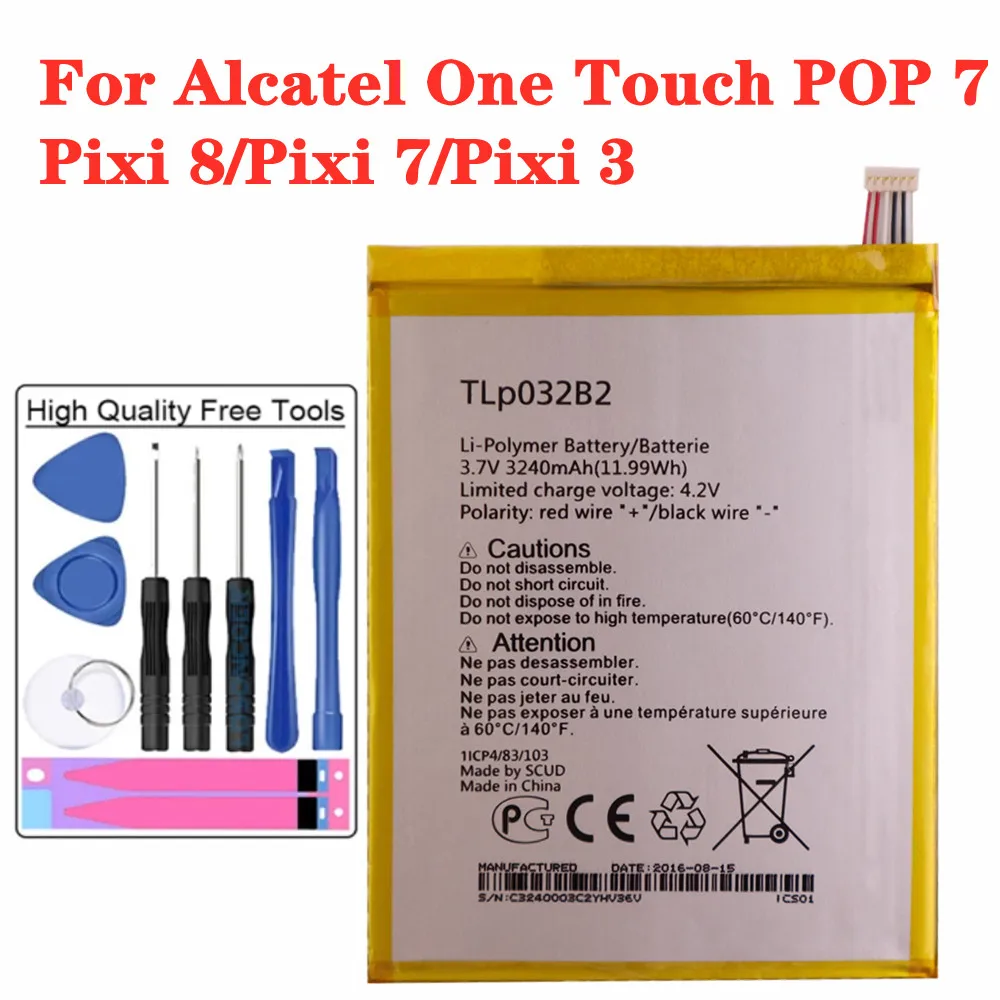 Для ALCATEL Pixi 3/рixi 7 / 8 9006W One touch Pop P310 P310A планшет телефон Батарея TLp032B2 TLp032BD OT-9015W OT-P330X |