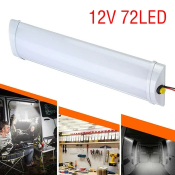 

1/2PCS 12V LED Interior Lights Roof Ceiling Light For RV Camper Trailer Motorhome Van 12V 72LED Car Reading Light