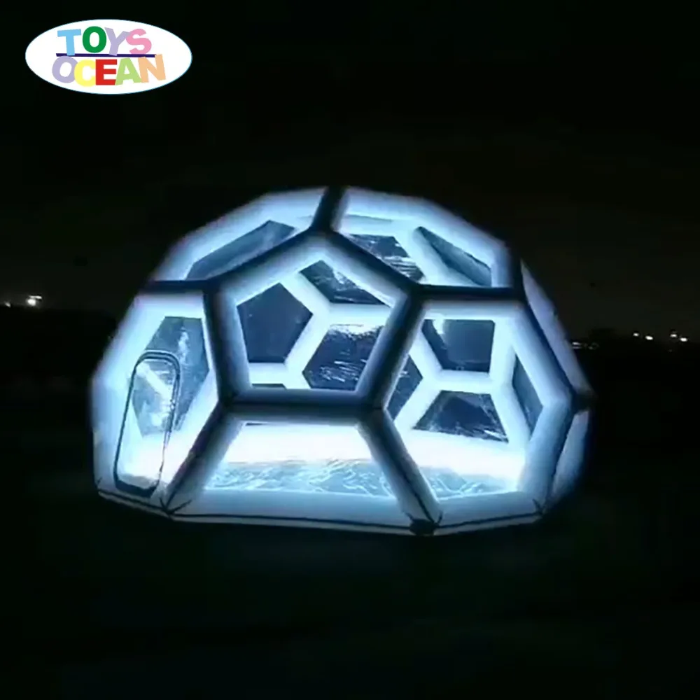 Открытый надувной кемпинговый дом футбол пузырь Кемпинг купол с светодиодный дисплей для события