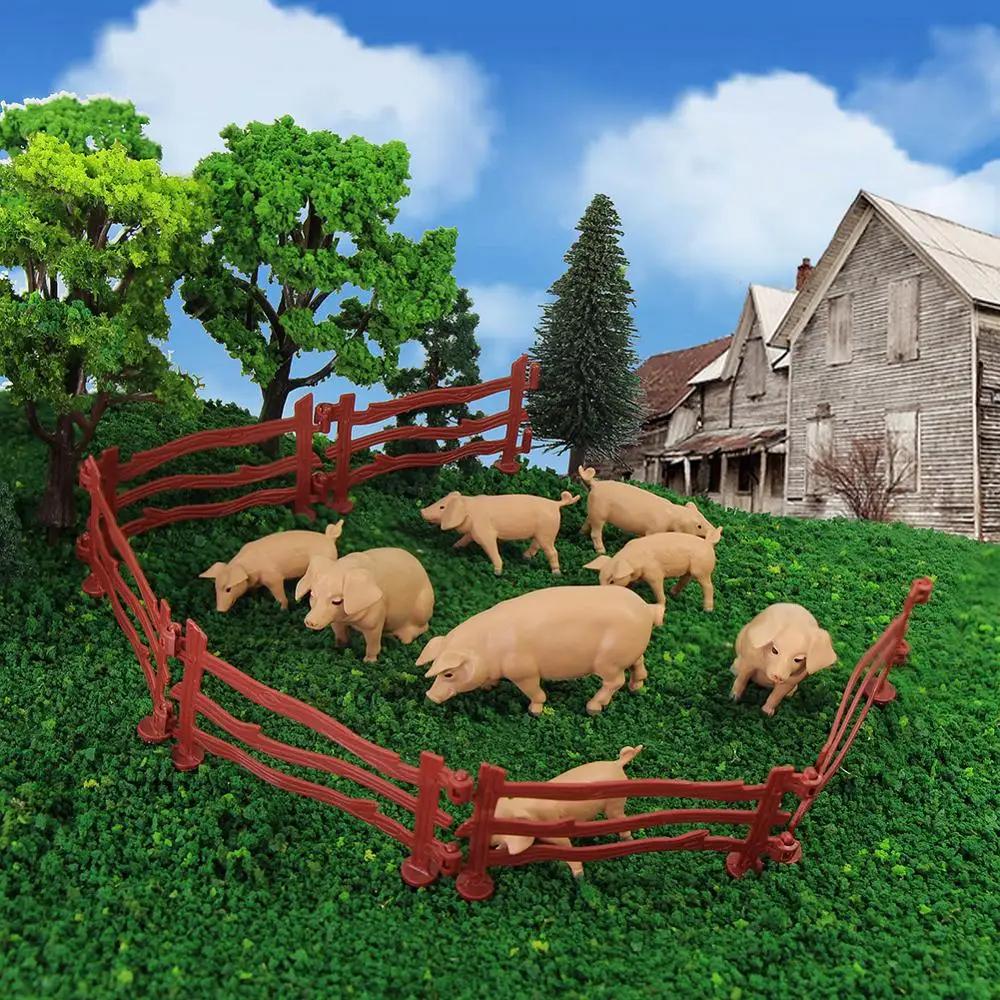 

15pcs/30pcs 1:25 Pigs Farm Animals G Scale Model Pig Scenery Decoration Diorama Layout AN2501