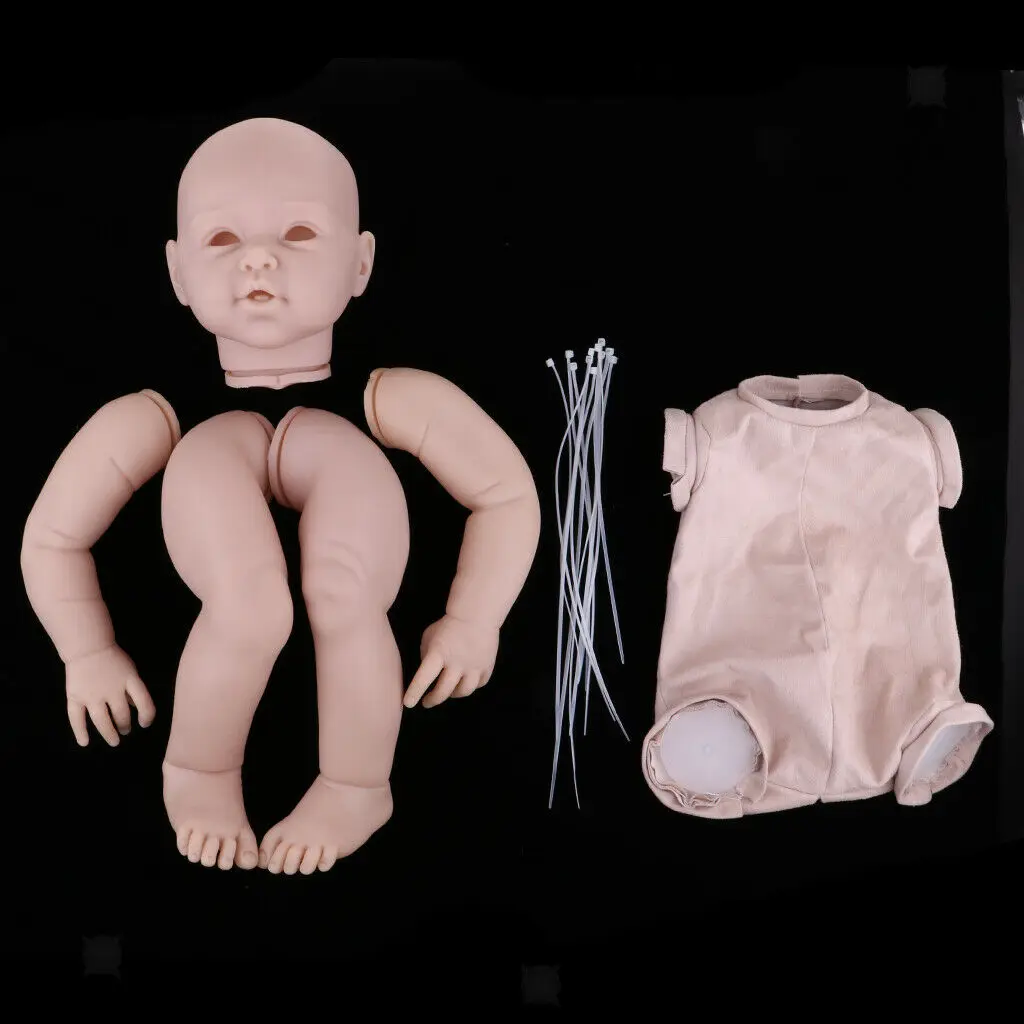 Большой 2" Reborn комплект силиконовые детские формы и ткань тела Неокрашенная голова конечности DIY девочка кукла аксессуары милый подарок