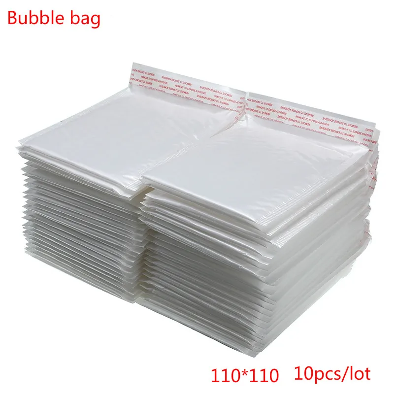 

110x110mm 10/20/30/50 PCS/Lot White Foam Envelope Bag Mailers Padded Shipping Envelope With Bubble Mailing Bag Drop Shipping