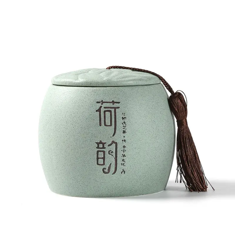 

Tea Jar Ceramic Jar China Traditional Tea Jar Home Storage Cans Tea Box Moistureproof Tank Seal Cans Small Things Storage Tank