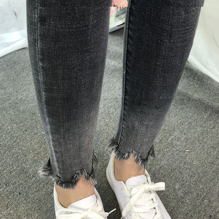 Новые обтягивающие джинсы карандаш женские джинсовые синие и черные брюки