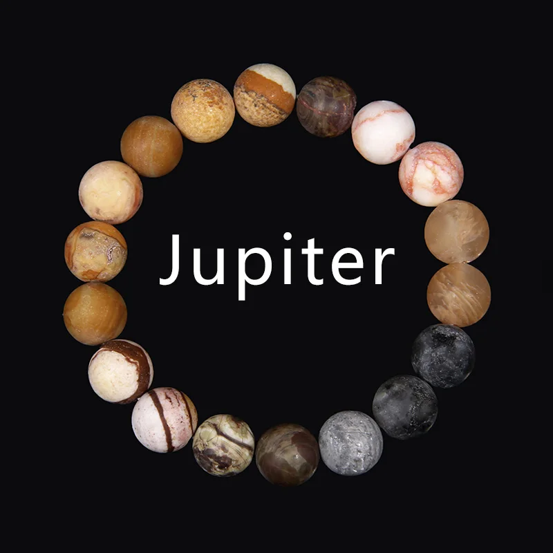 Universe Eight Planets Bracelet Men Natural Stone Solar system Beads Bracelet for Women Jewelry Yoga Chakra Lover blue bracelets